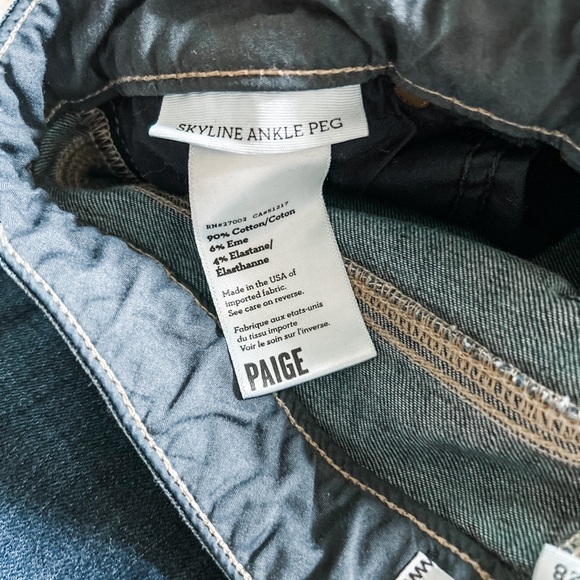 PAIGE Skyline Ankle Peg Jeans, Size 28 - Picture 8 of 8